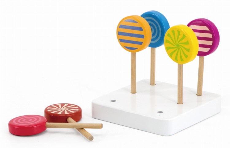 Drewniane Kolorowe Lizaki Zestaw 6 szt. VIGA