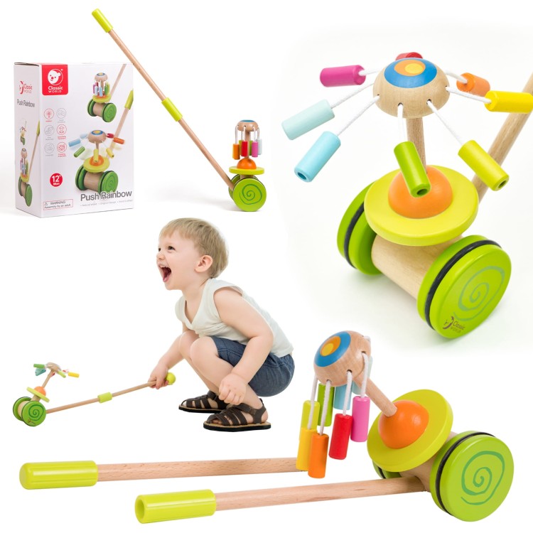 Drewniana Pchanka Karuzela na Spacer CLASSIC WORLD