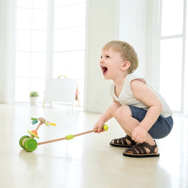 Drewniana Pchanka Karuzela na Spacer CLASSIC WORLD