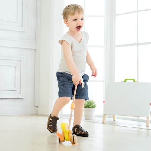 Drewniany Pchacz Kaczuszka dla Dzieci CLASSIC WORLD