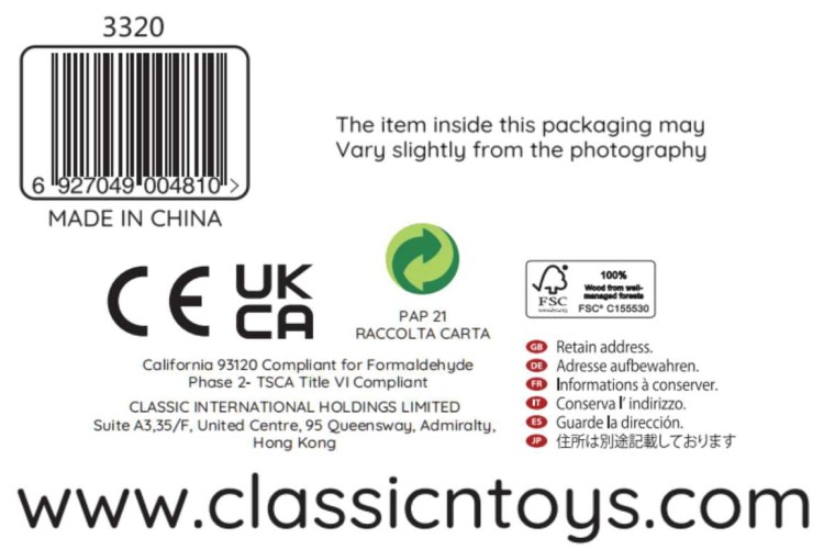 Drewniany Pchacz Kaczuszka dla Dzieci CLASSIC WORLD