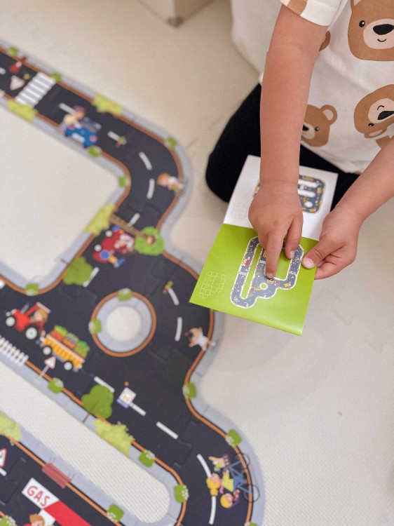 Droga Puzzle dla Dzieci Autostrada Makieta 21 el. – WOOPIE GREEN