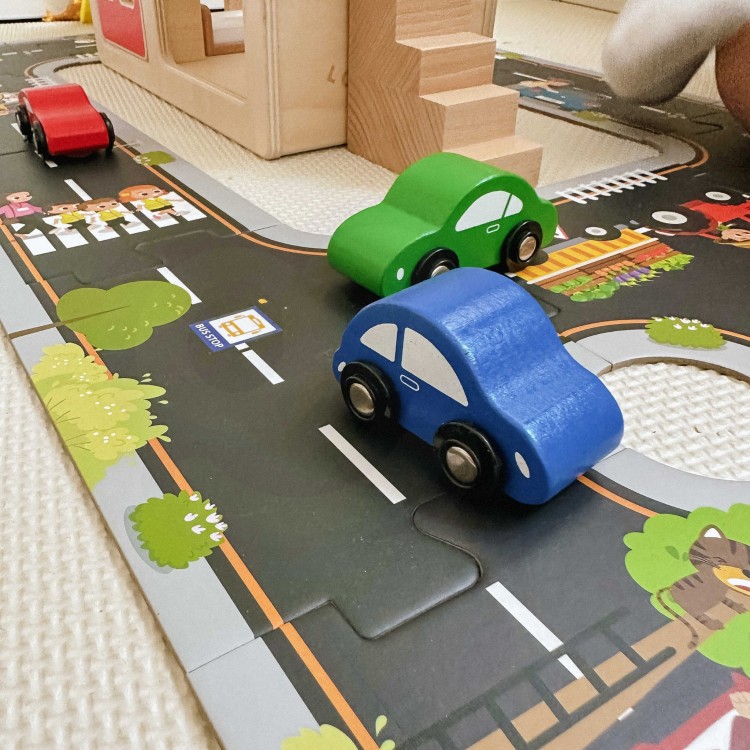 Droga Puzzle dla Dzieci Autostrada Makieta 21 el. – WOOPIE GREEN