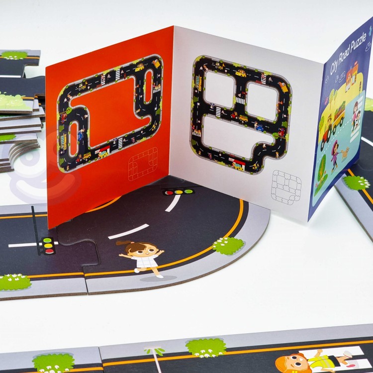 Droga Puzzle dla Dzieci Autostrada Makieta 21 el. – WOOPIE GREEN