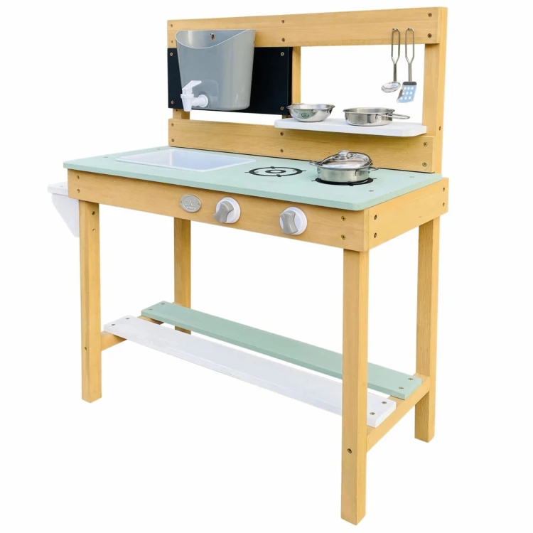 Duża Drewniana Kuchnia do Zabawy z Wodą i Piaskiem – AXI