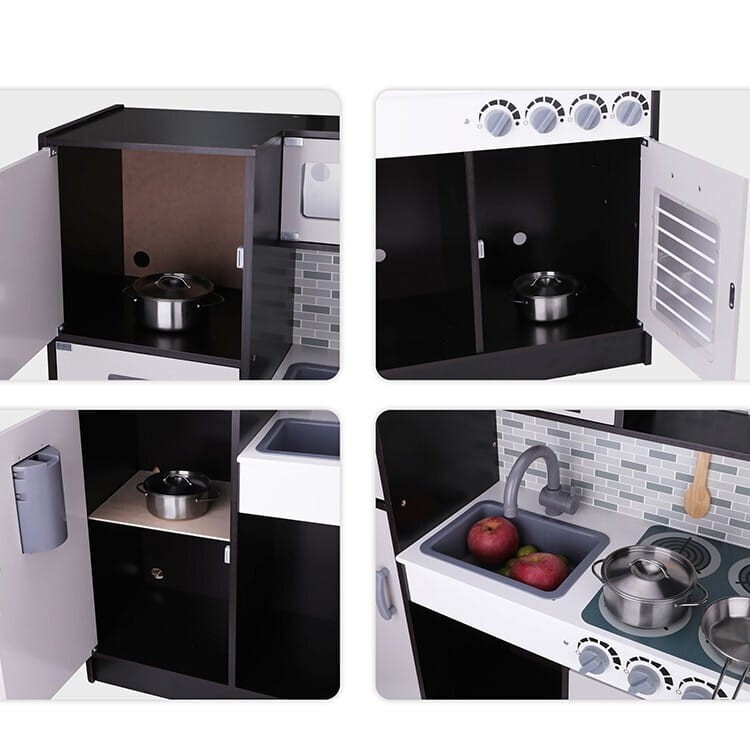 Kuchnia Drewniana Nowoczesna z Akcesoriami – TOOKY TOY