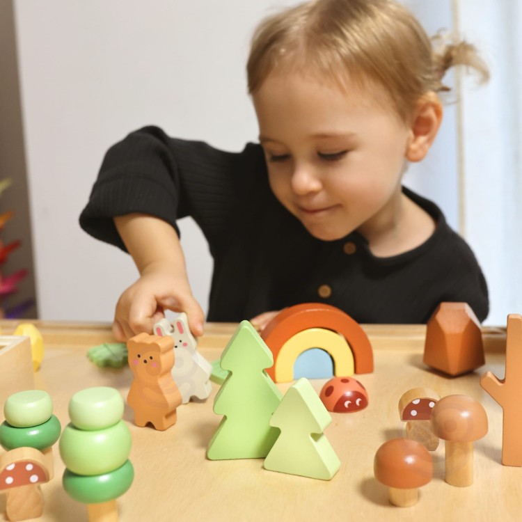 Zestaw Leśny – Układanka w stosy Klocki i Figurki TOOKY TOY