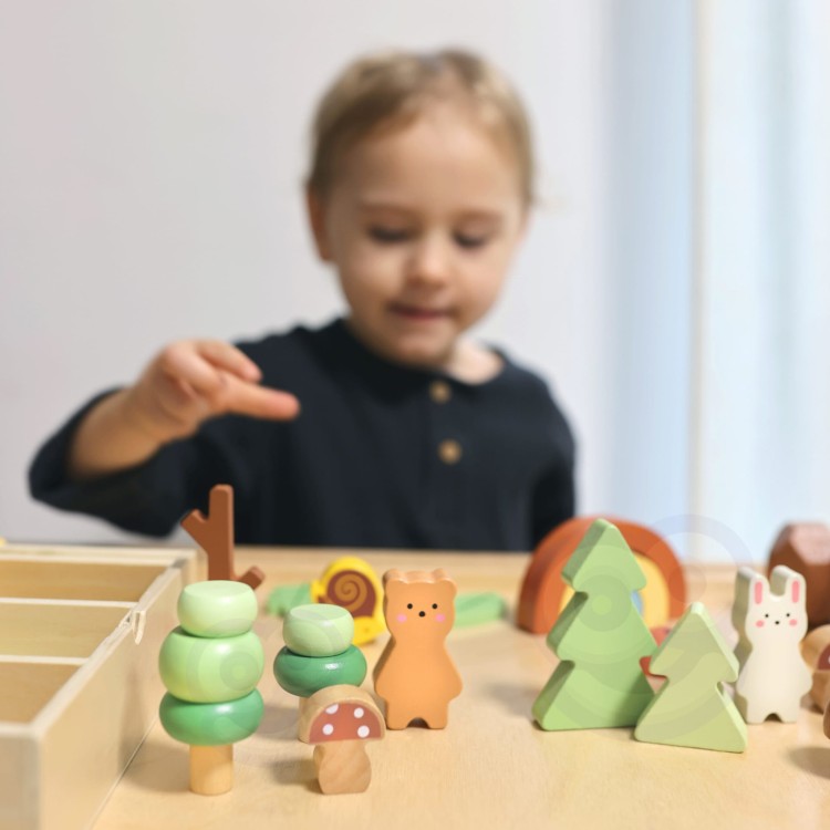 Zestaw Leśny – Układanka w stosy Klocki i Figurki TOOKY TOY