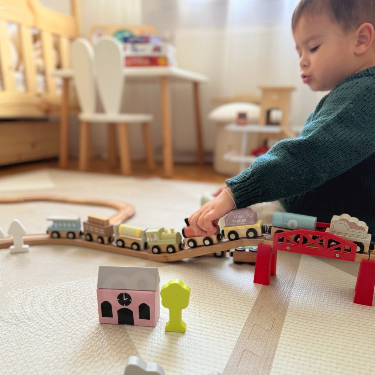 Drewniane Wagoniki na Magnes – Zestaw Pojazdów TOOKY TOY