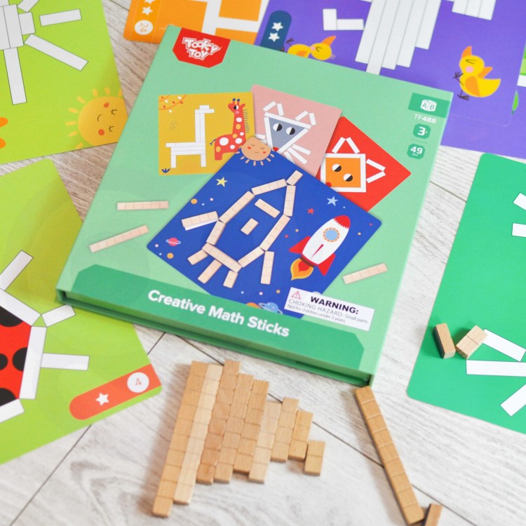 Układanka magnetyczna TOOKY TOY 49 el. – edukacyjne klocki i gra logiczna dla dzieci