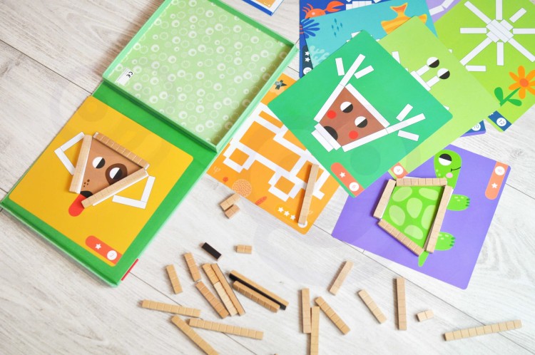 Układanka magnetyczna TOOKY TOY 49 el. – edukacyjne klocki i gra logiczna dla dzieci