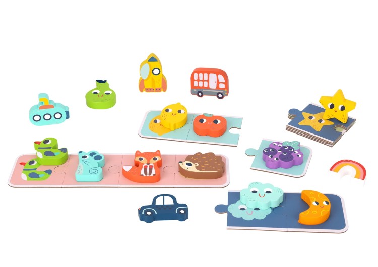 WOOPIE GREEN Układanka Sensoryczna Memory Kształty FSC