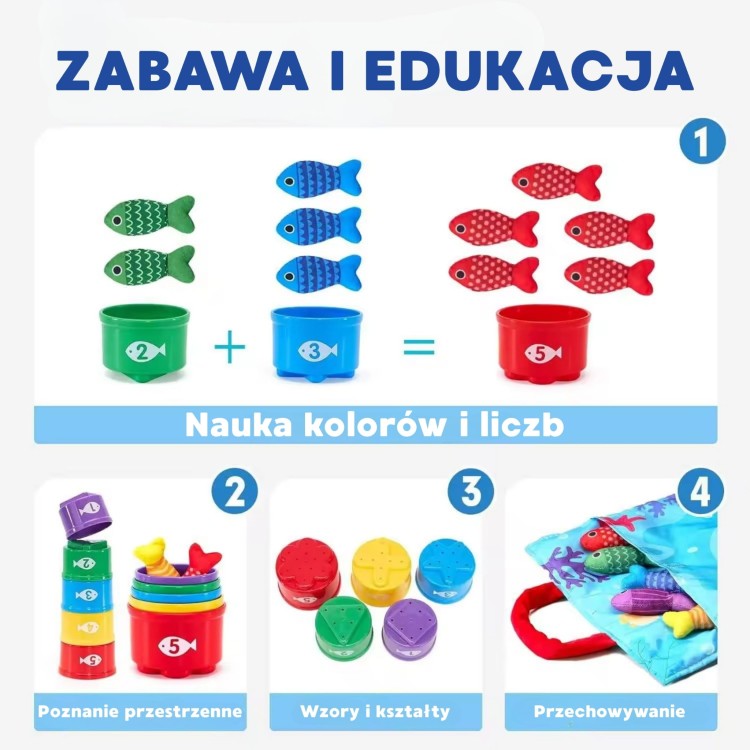Zestaw Małego Wędkarza Nauka Liczenia 22 El.