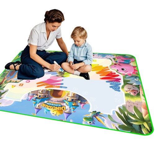 Mata Wodna do Malowania dla Dzieci z Dinozaurami + Akcesoria