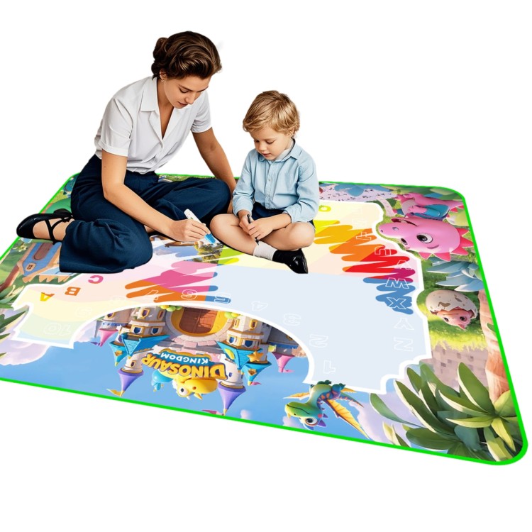 Mata Wodna do Malowania dla Dzieci z Dinozaurami + Akcesoria