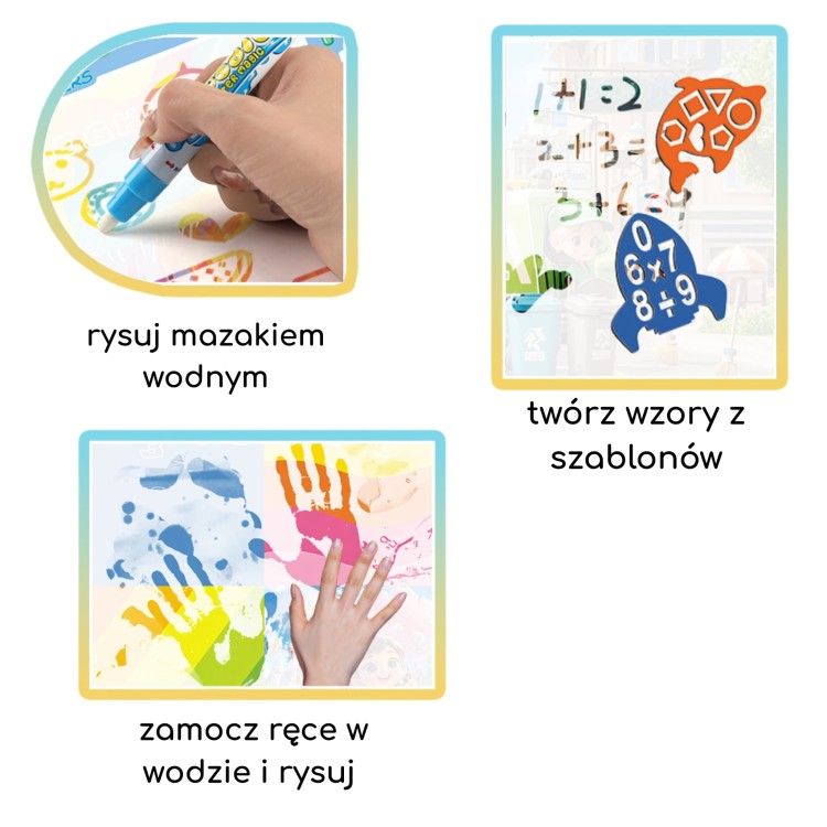 Mata Wodna do Malowania dla Dzieci z Dinozaurami + Akcesoria