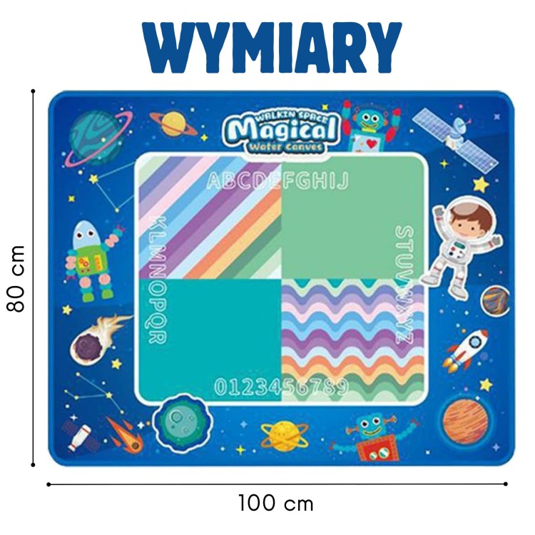 Mata Wodna do Malowania XXL 100x80cm Kosmos Niebieska