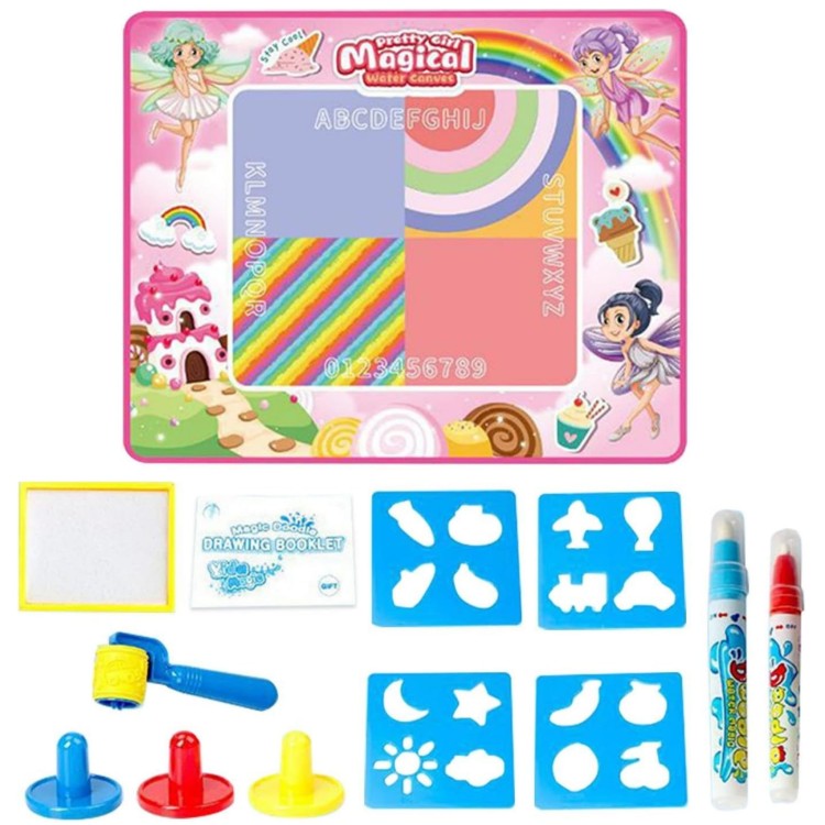 Mata Wodna do Malowania XXL 100x80cm Wróżki Różowa