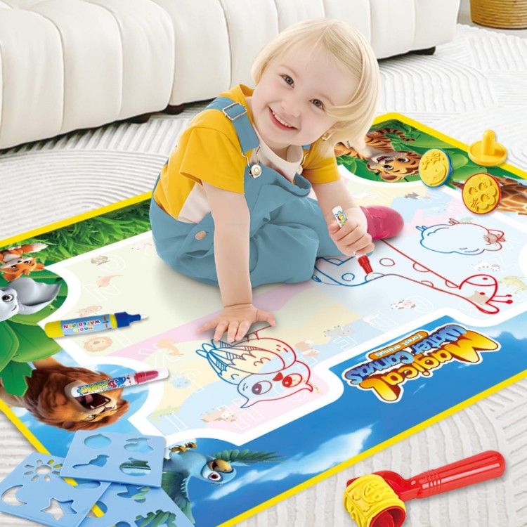 Mata Wodna do Malowania Safari Literki Cyferki