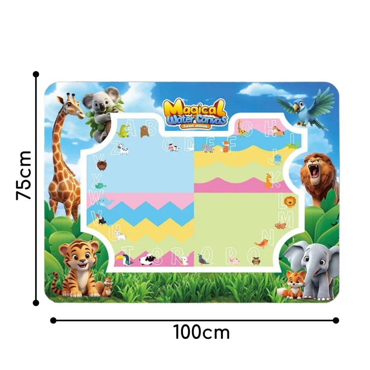 Mata Wodna do Malowania Safari Literki Cyferki