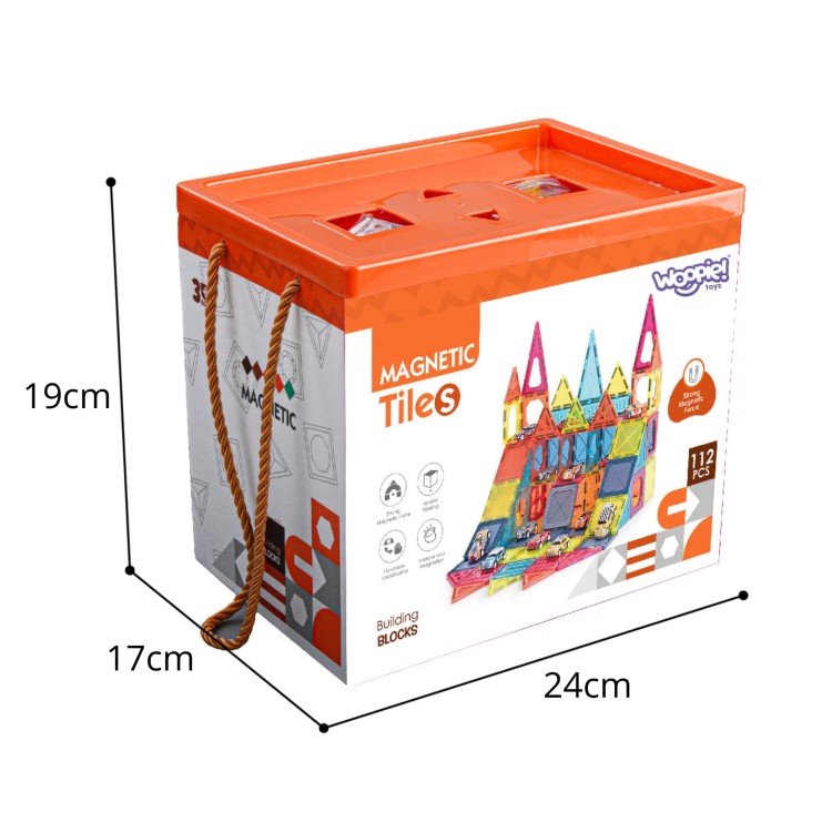 Magnetyczne Klocki Konstrukcyjne 7,5 cm Parking 112 el