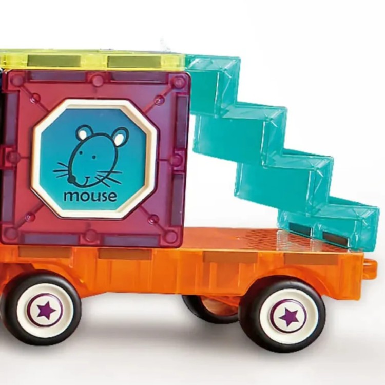 Klocki Magnetyczne 3D Zestaw Pociąg 71el.