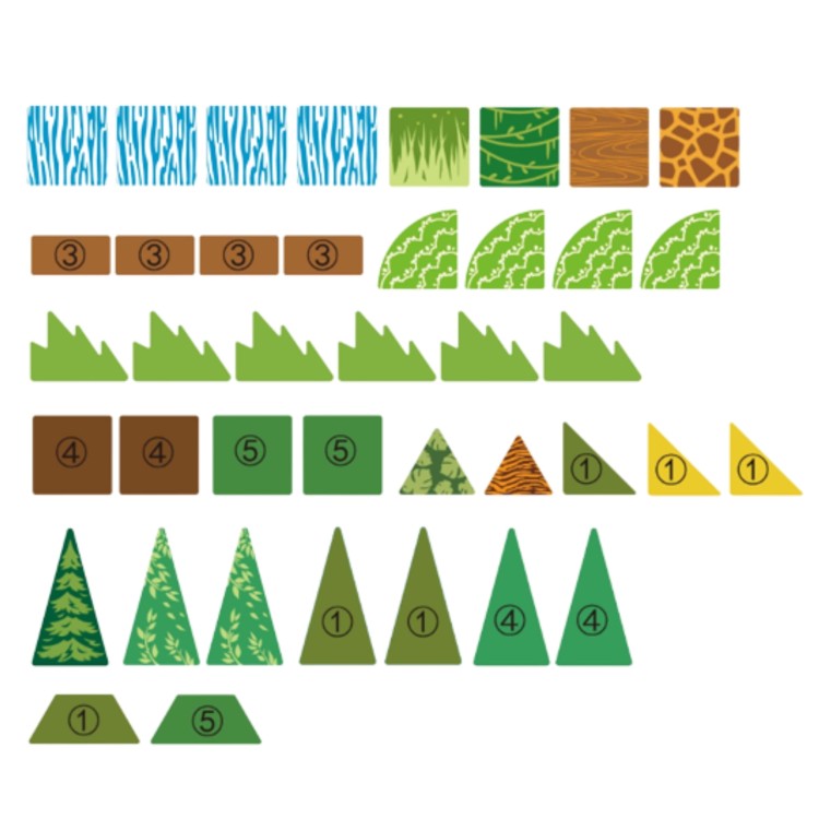Klocki Magnetyczne Konstrukcyjne 3D Zestaw Edukacyjny Rzadkie Zwierzęta 45el.