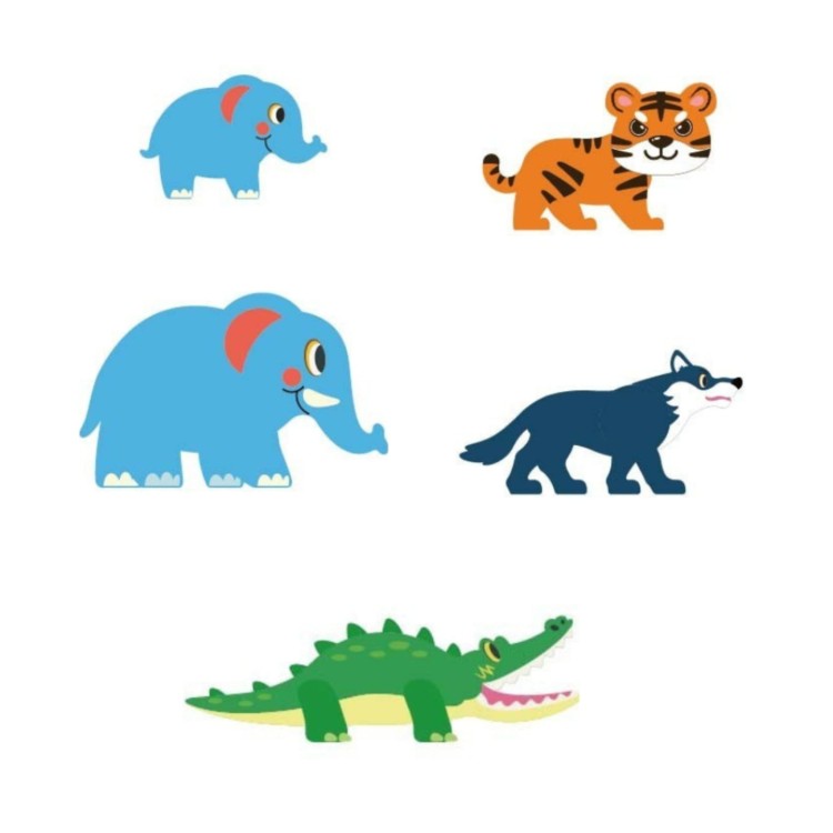 Klocki Magnetyczne Konstrukcyjne 3D Zestaw Edukacyjny Zwierzęta Dżungli 45el.