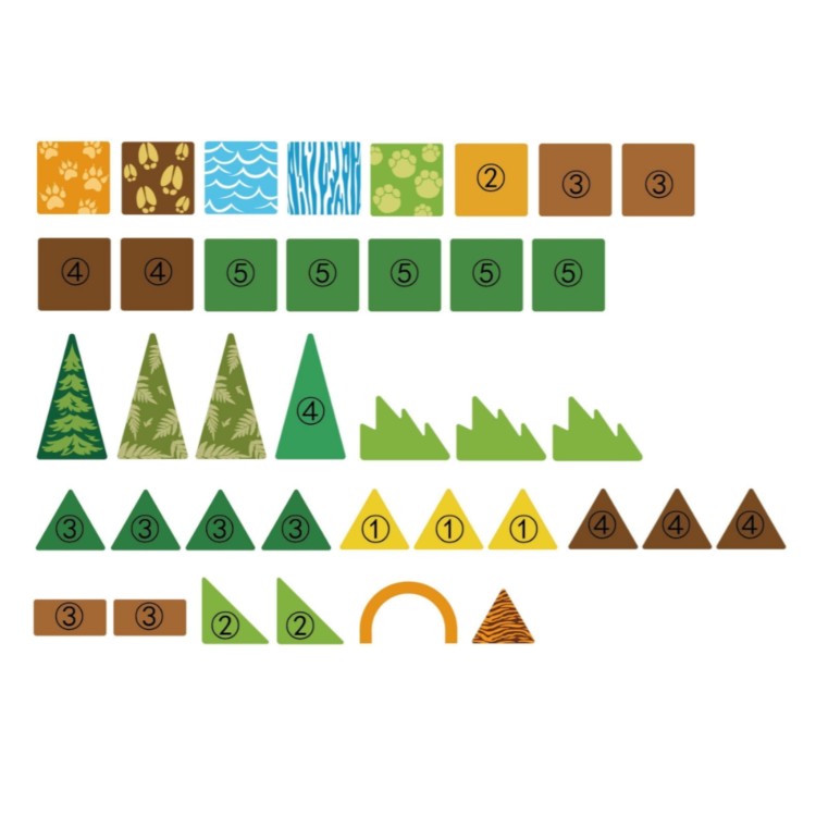 Klocki Magnetyczne Konstrukcyjne 3D Zestaw Edukacyjny Zwierzęta Dżungli 45el.