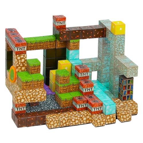 Klocki Magnetyczne Konstrukcyjne Sześciany 3D Zestaw Edukacyjny 63 el.