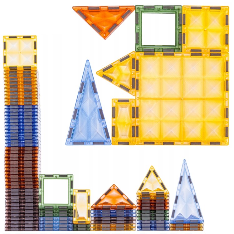 Klocki Magnetyczne Konstrukcyjne Świecące 3D Park Dinozaurów 124el.