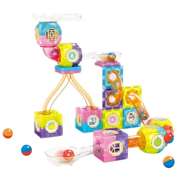 Klocki Magnetyczne Tor Kulkowy Kulodrom 89 el.