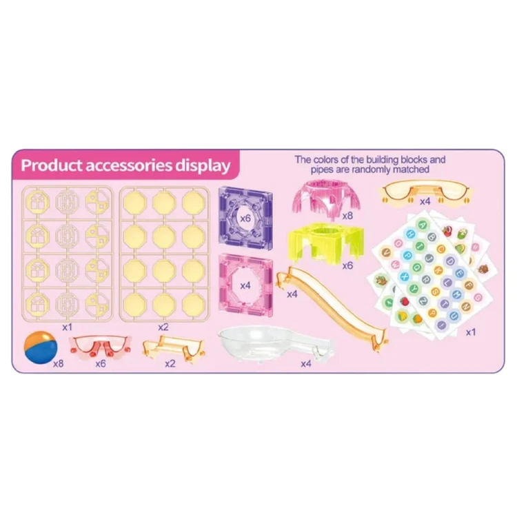 Klocki Magnetyczne Tor Kulkowy Kulodrom 89 el.