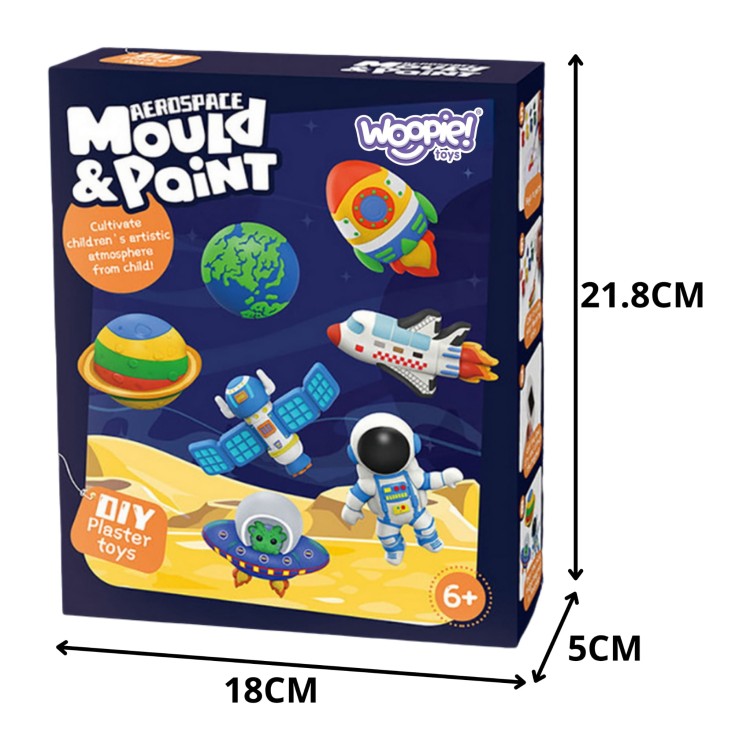 Zestaw Kreatywny DIY – Odlewy Gipsowe Figurki Kosmiczne do Malowania