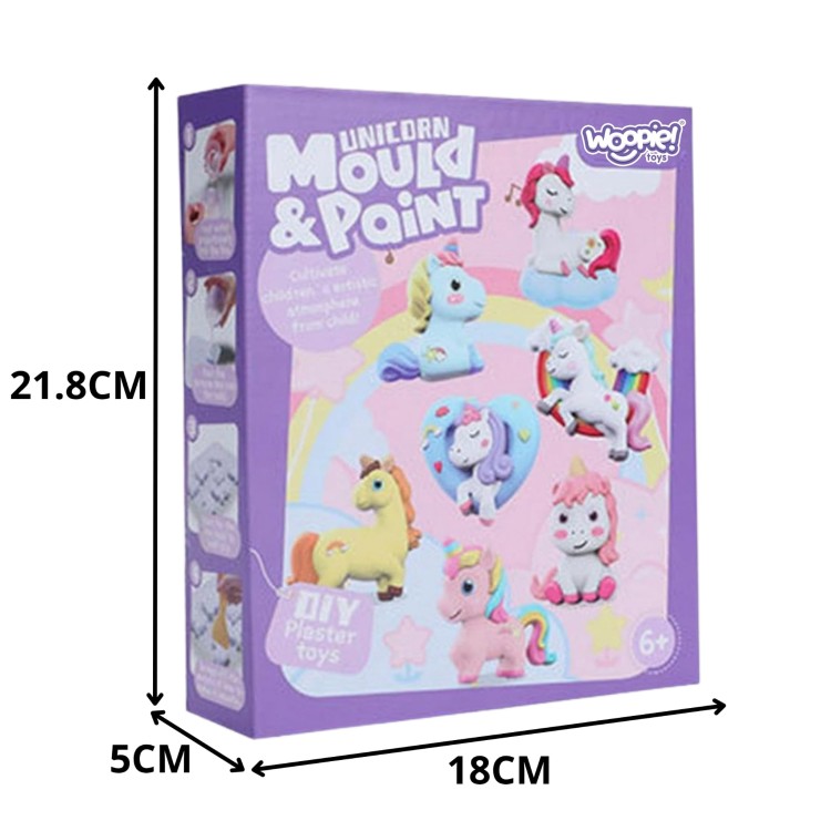Zestaw Kreatywny DIY – Odlewy Gipsowe Figurki Jednorożce do Malowania