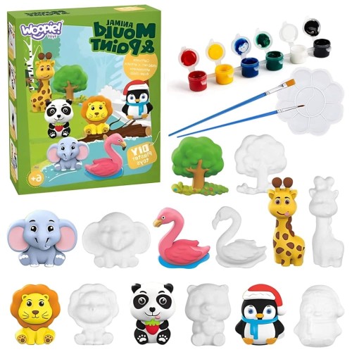 Zestaw Kreatywny DIY – Odlewy Gipsowe Figurki Zwierzątka do Malowania