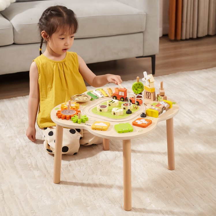 Stół Stolik Edukacyjny Aktywności Piramidka Cymbałki Sensoryka Montessori