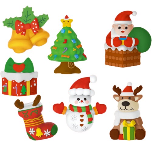 Zestaw Kreatywny DIY Odlewy Gipsowe Figurki do malowania - Zestaw Świąteczny