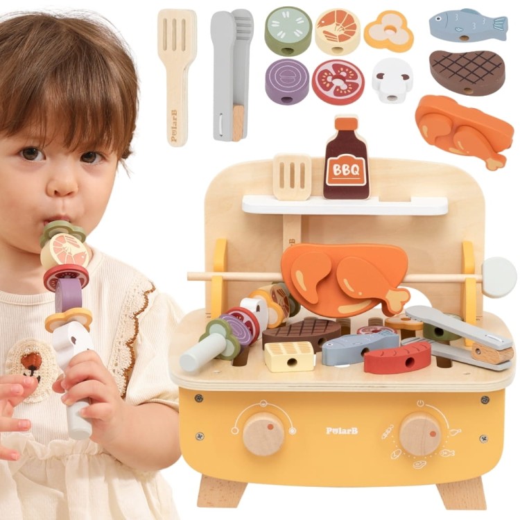 Drewniany Zestaw do Grillowania BBQ Grill