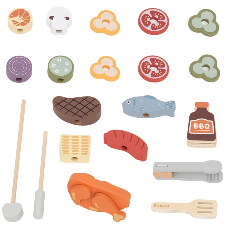 Drewniany Zestaw do Grillowania BBQ Grill