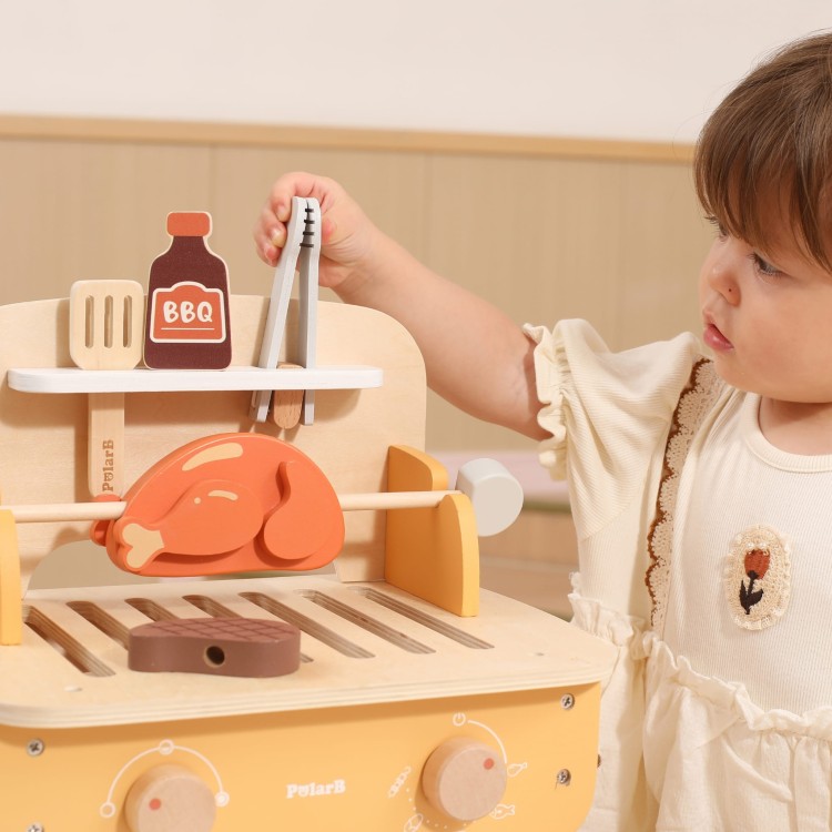 Drewniany Zestaw do Grillowania BBQ Grill