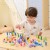 Klocki Drewniane Edukacyjne Układanka Montesori 58el