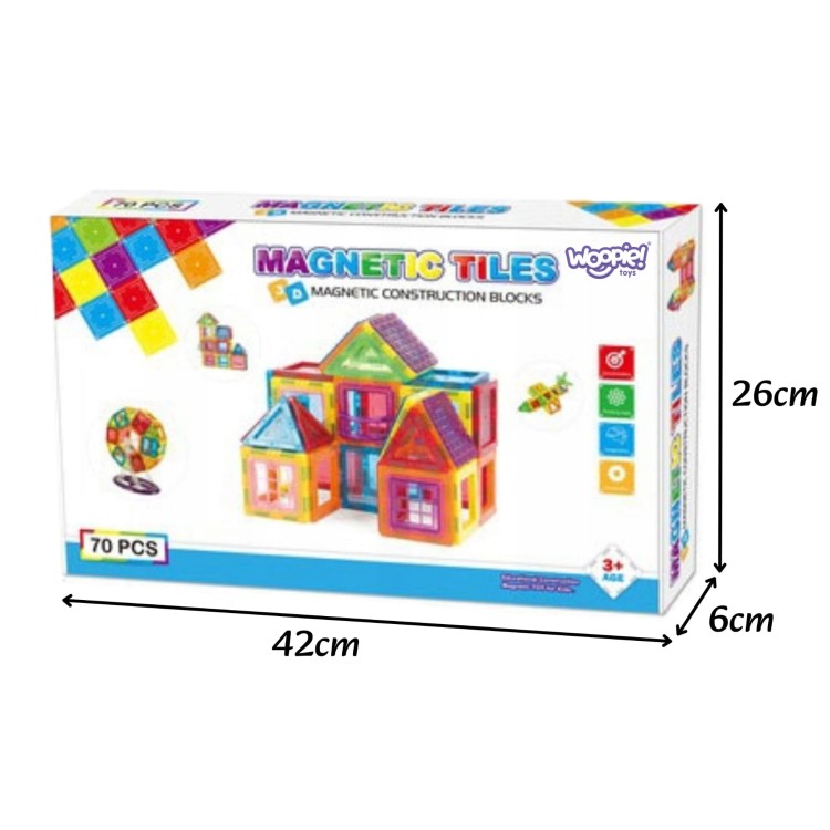 WOOPIE Klocki Magnetyczne 3D Edukacyjne Panele Dla Dzieci