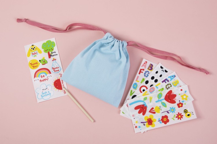 WOOPIE ART&FUN Zestaw Kreatywny Zrób Torebkę Dekorowanie Woreczka Imię Dziecka DIY