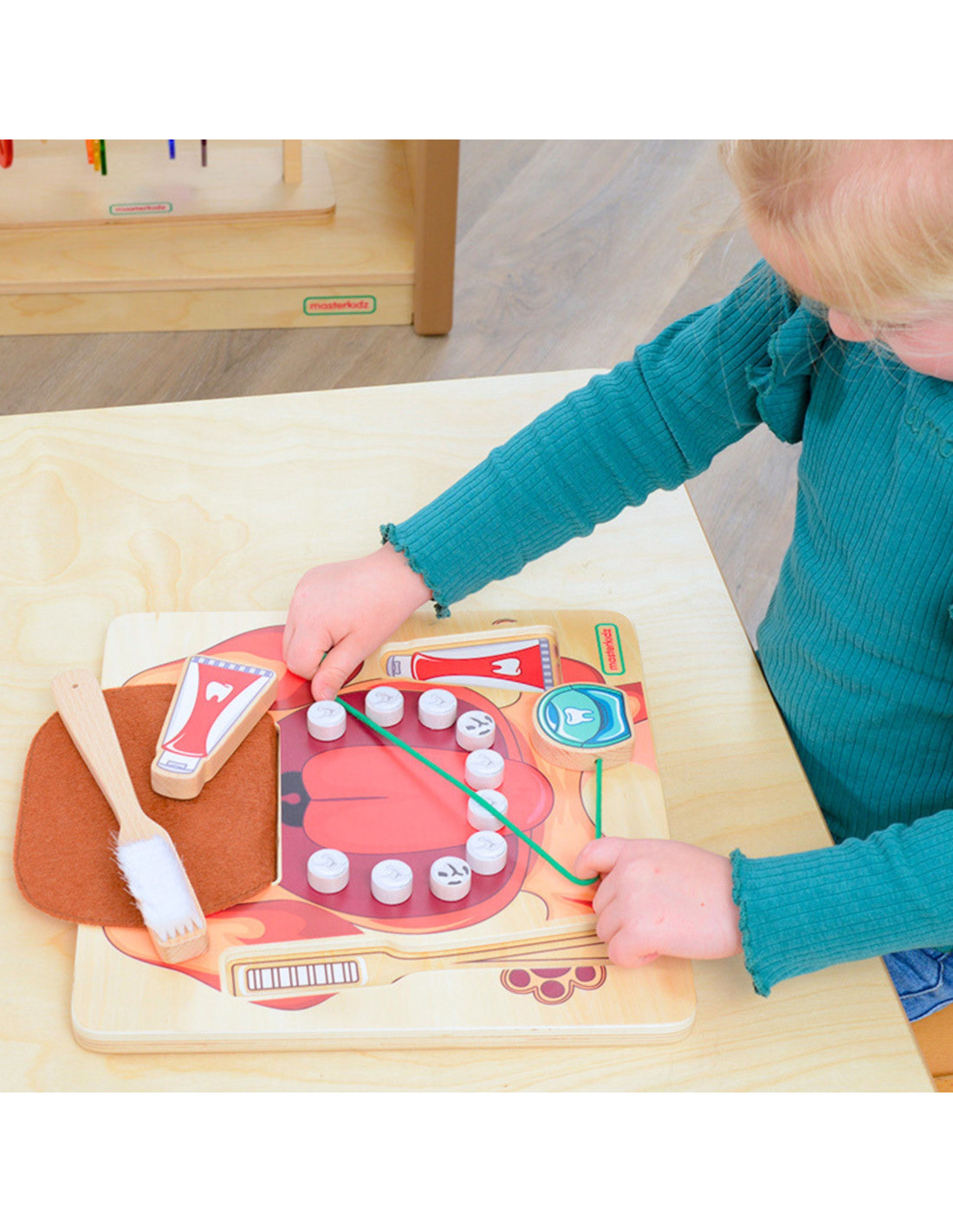 tablica z pieskiem do nauki mycia zębów Masterkidz do gabinetu stomatologicznego